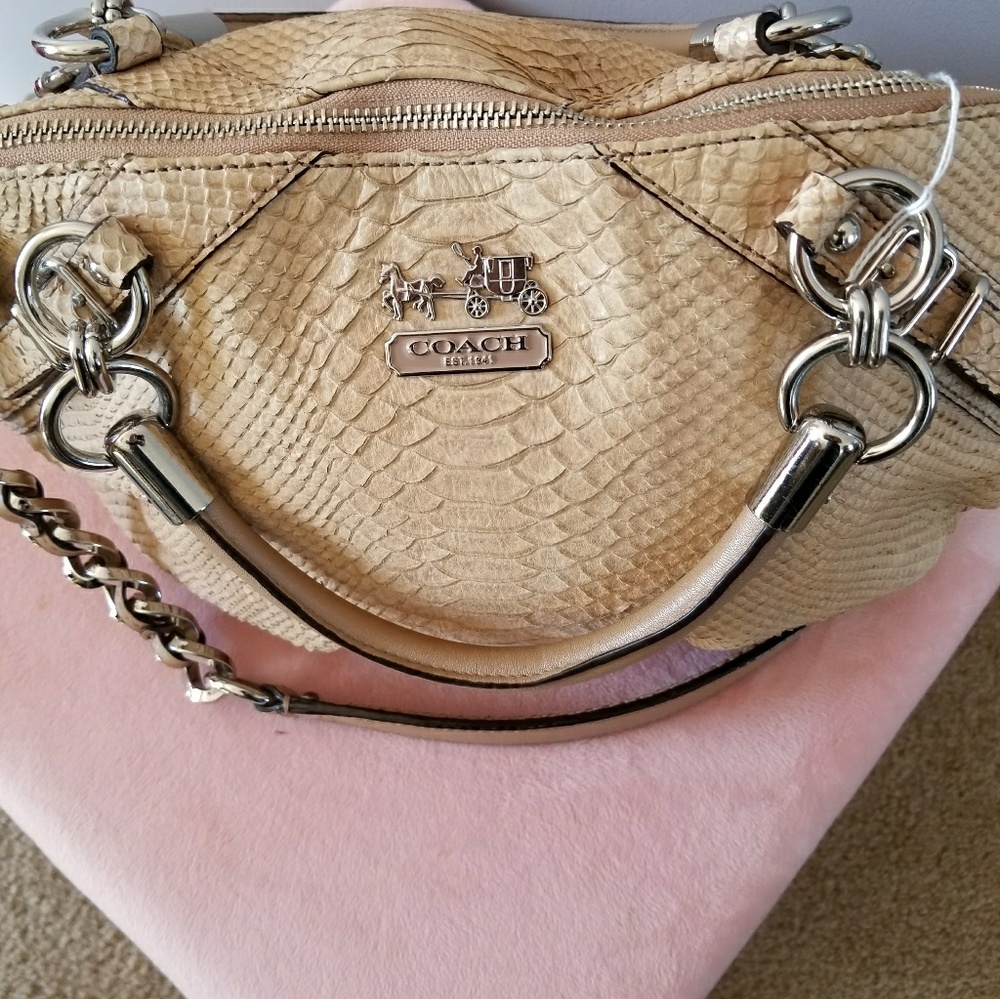 Coach python Leather Satchel